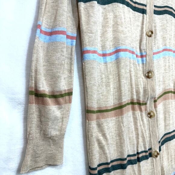 Heartloom Anthropologie Small Dahlia Long Maxi Buttoned Sweater Cardigan Striped - Picture 4 of 9